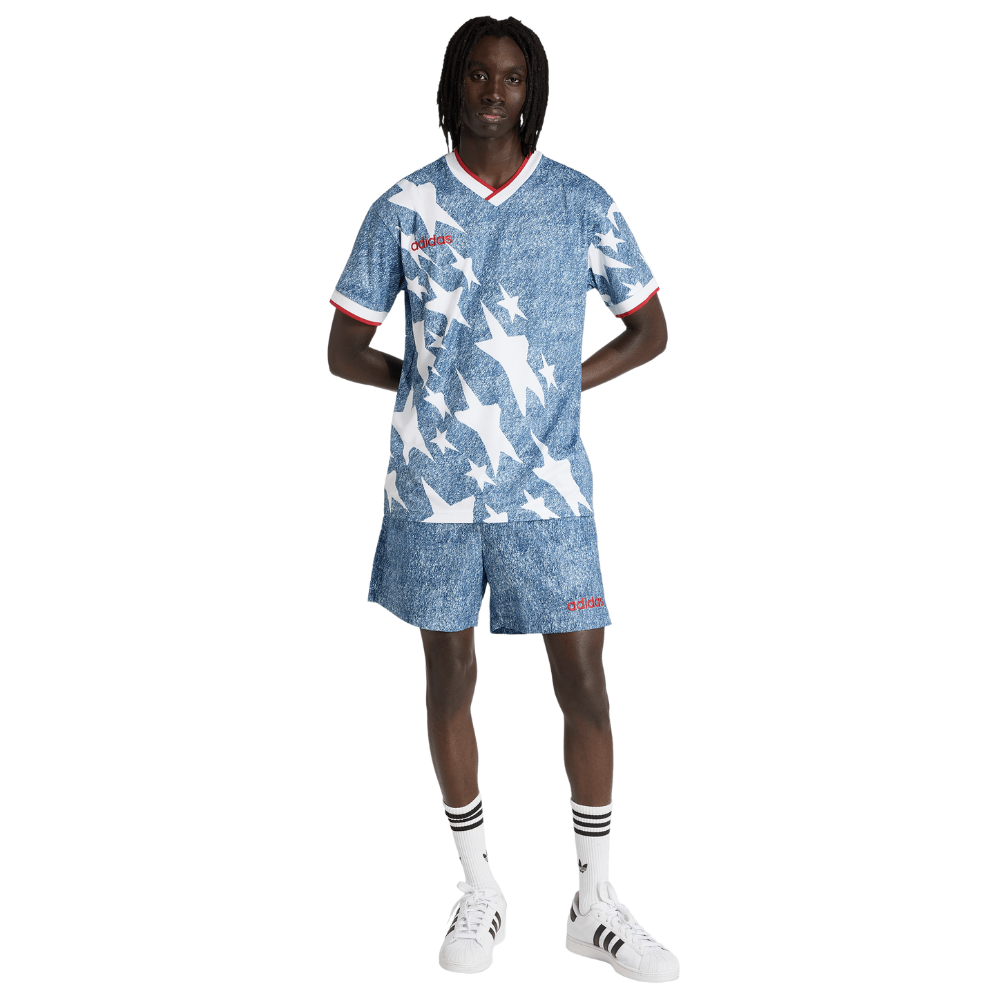 adidas Men's Denim Graphic Jersey - Denim Collection