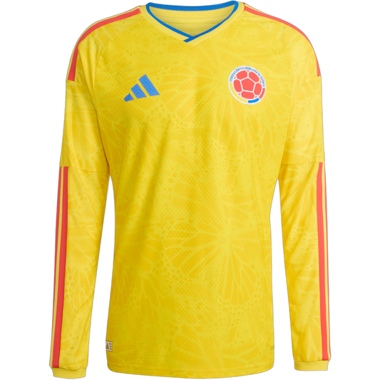 adidas Colombia 2026 Men's Long Sleeve Home Authentic Match Jersey