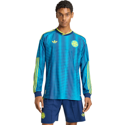 adidas Men's Colombia Away 2026 Authentic Long Sleeve Jersey