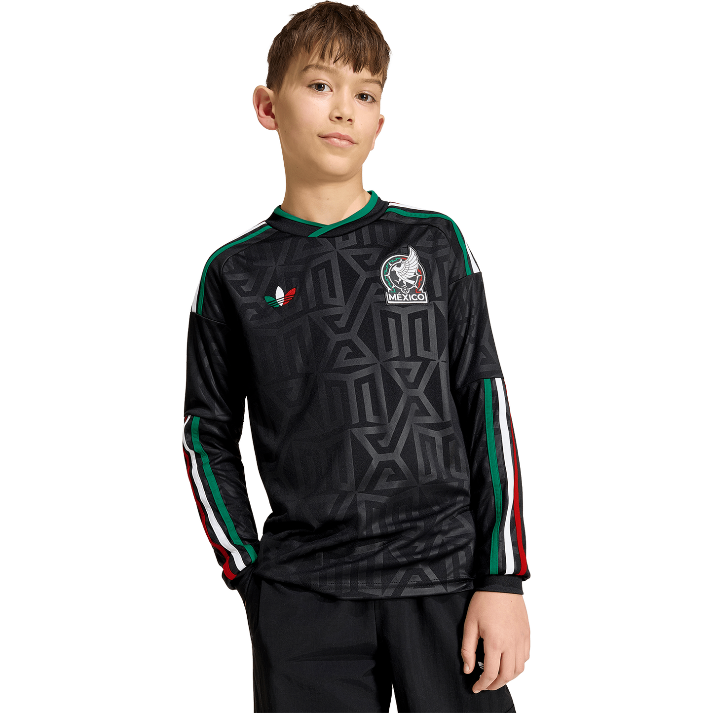 adidas Youth Mexico 3rd 2026 Long Sleeve Stadium Jersey