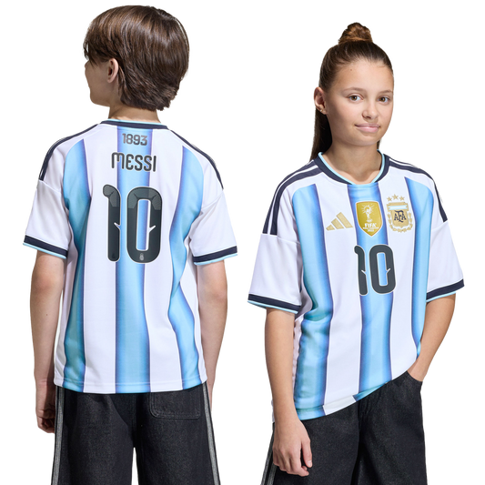 adidas Argentina 2026 Youth Lionel Messi Home Stadium Jersey