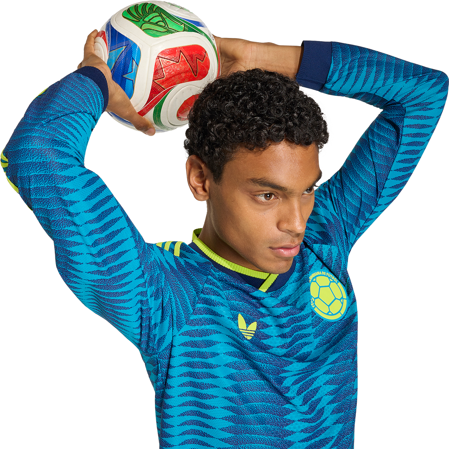 adidas Men's Colombia Away 2026 Authentic Long Sleeve Jersey