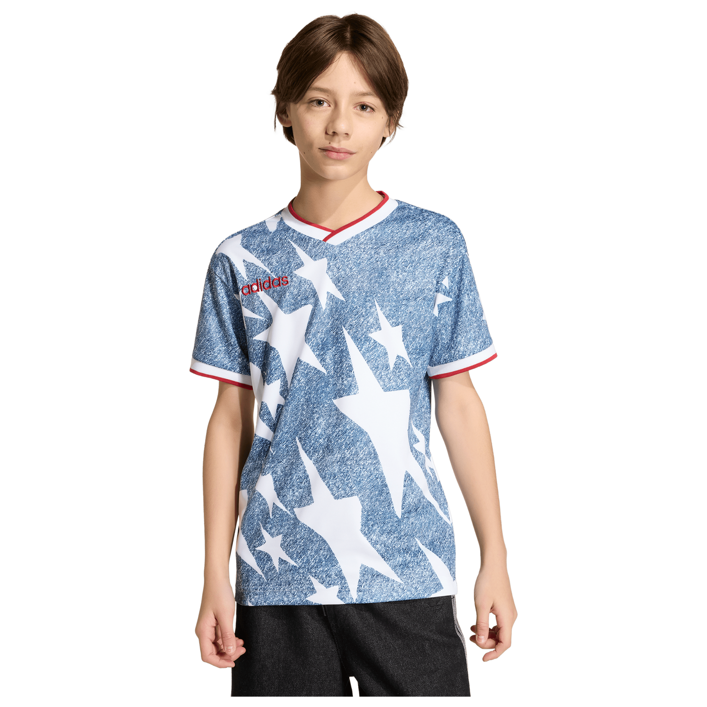 adidas Youth Denim Graphic Jersey - Denim Collection