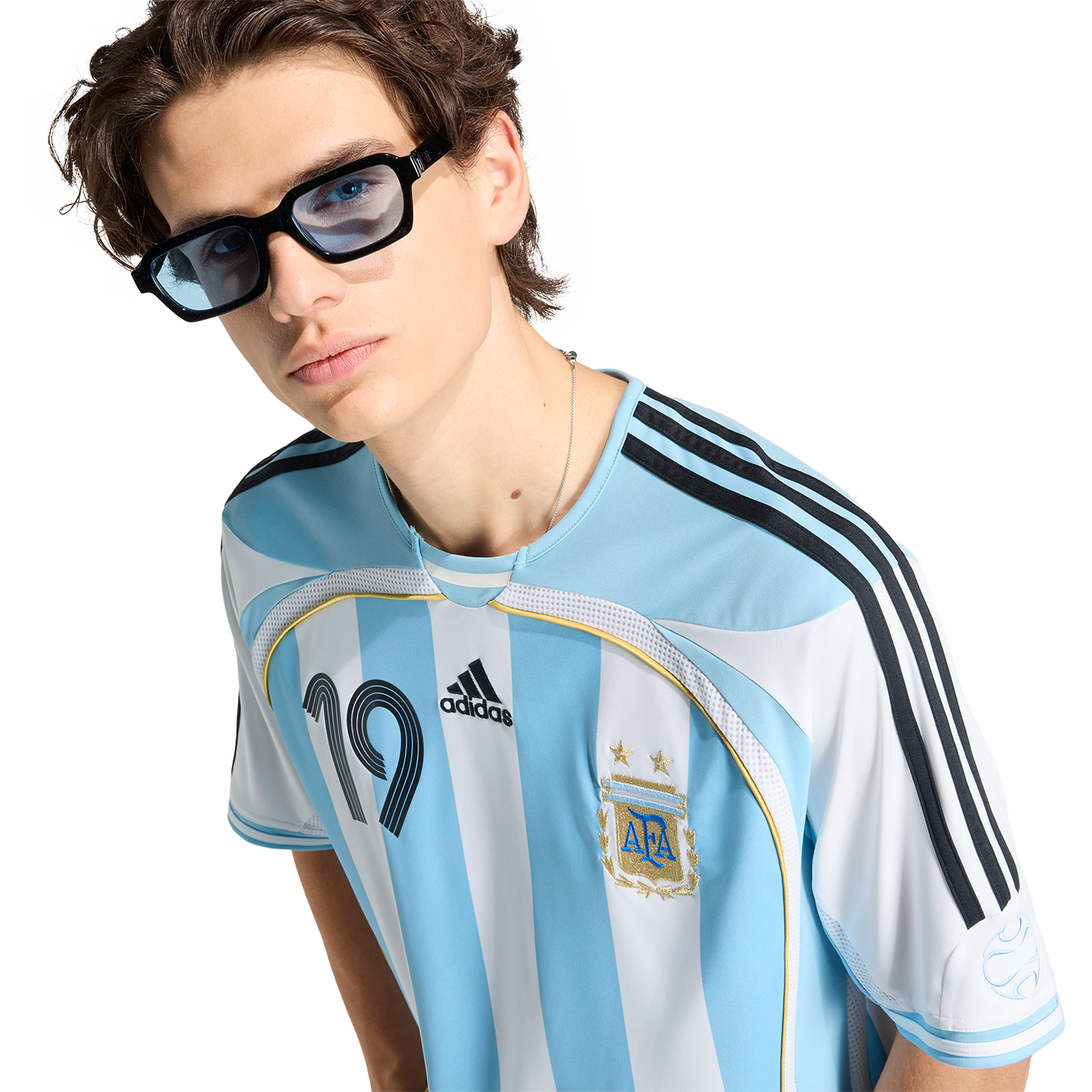adidas Argentina 2006 Men's Home Messi 19 Jersey